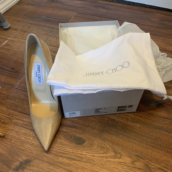 Jimmy Choo Anouk Nude Patent Leather Pump Size 41 - Picture 4 of 8